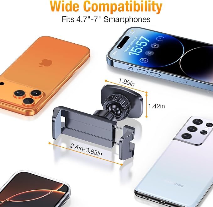 Coolpow Magnetic Phone Holder for Gym【6*N55 Strong Magnets】 Magnetic Phone Mount Attach to Metal Surface, Golf Cart Phone Holder Magnet for Men Women with Smartphones 4.7-7", Gifts for Golfers
