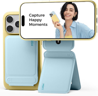 MOFT Phone Tripod Stand Selfie Stick for iPhone, Multi-Angles iPhone Stand, Lightweight & Portable Phone Holder, Strong Magnets, MOVAS Vegan Leather, Travel Essentials,Soothing Mist(Without Card Slot)