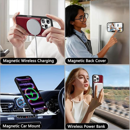Wallet Case for iPhone 16 Pro Max with Card Holder/Crossbody Wallet/Strap| RFID Blocking | Magnetic | Kickstand | Detachable | PU Leather Phone Case for iPhone 16 Pro Max,6.9 in,Wine Red