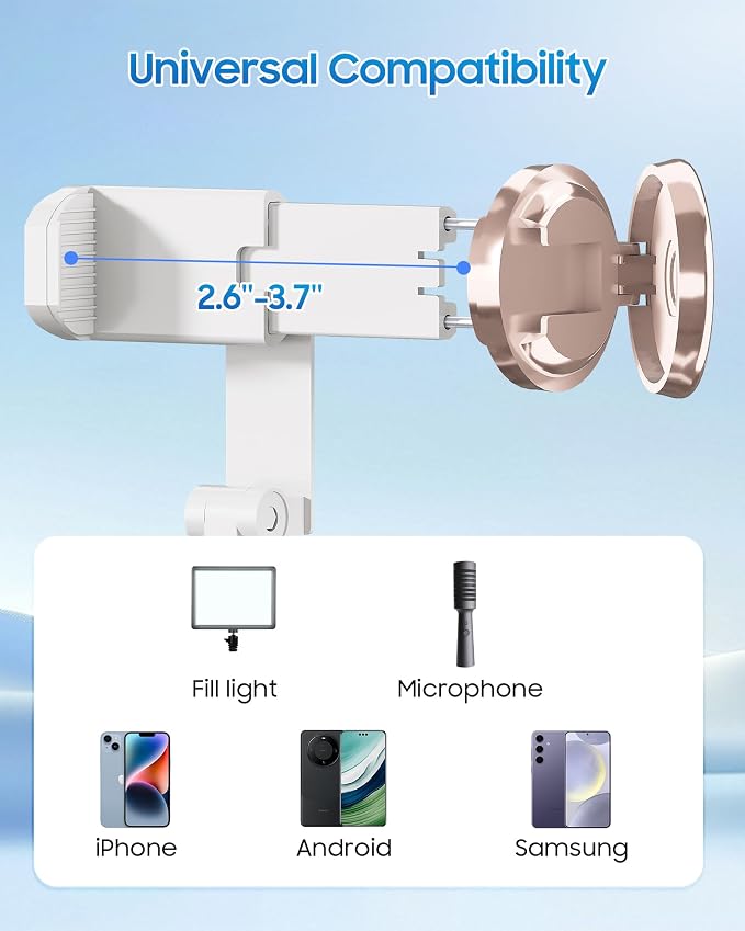 67" Selfie Stick Tripod, All in One Phone Tripod with Wireless Remote, Extendable Compact Tripods Portable Travel Stand for iPhone Android Selfie/Video Recording/Live Stream/Vlog
