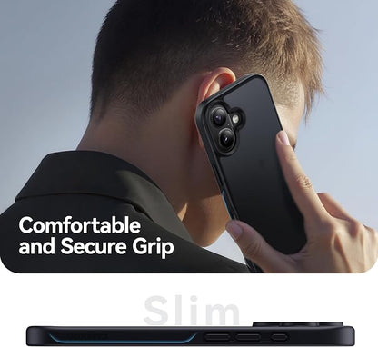 CASEKOO Armor Shockproof Designed for iPhone 17 Case [16FT Military Grade Protection] Matte Finish Protective Phone Case Anti-Fingerprint Thin Slim Hard Cover for iPhone 17 - Black