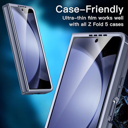 JETech Front Screen Protector for Samsung Galaxy Z Fold 5, 3-Pack | Full-Coverage PET Film, HD Clear, Case-Friendly Design