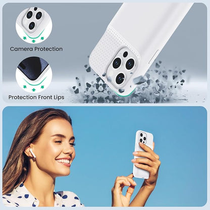 Battery Case for iPhone 15Pro Max, Upgrade 8600mah Portable Slim Battery Charging Case, 15W Fast Charging Rechargeable Protective Extended Charger Cover for iPhone 15 Pro Max (6.7 inch) (White)