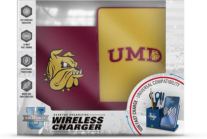 SOAR NCAA Unisex Wireless Charging Stand with Desktop Organizer