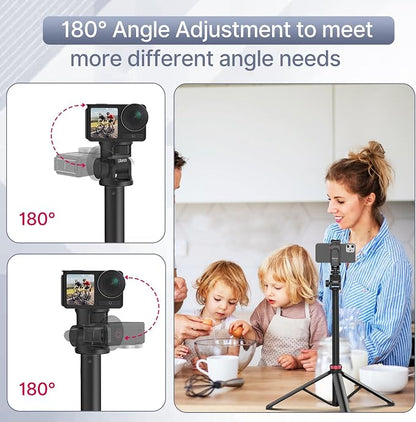 ULANZI MT-79 Extendable Tripod Aluminum 81" Portable Adjustable Light Stand w 1/4" Screw, 180° Rotation Camera Phone Tripod for Camera Video Light Cellphone,Lightweight for Travel,Up Load 2.2lb