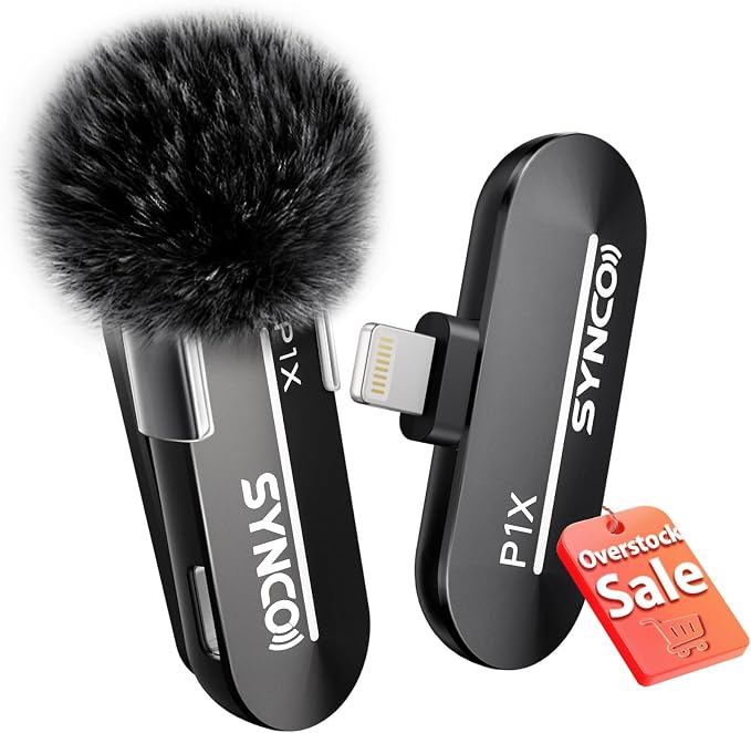 SYNCO Wireless Lavalier Microphone for iPhone, P1XL Professional Lapel Mic for Tiktok, YouTube, Streaming, Vlog Video Recording, Wireless Microphone for iPhone 14/13/12/11/SE...