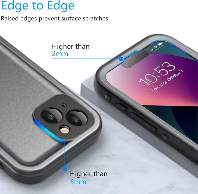 SPORTLINK for iPhone 13 MINI Waterproof Shockproof Case with Built in Screen Protector - Full Body Heavy Duty/Dustproof/Shockproof/Rugged 360°Full Sealed Protective Cover 5.4 Inch (Black)