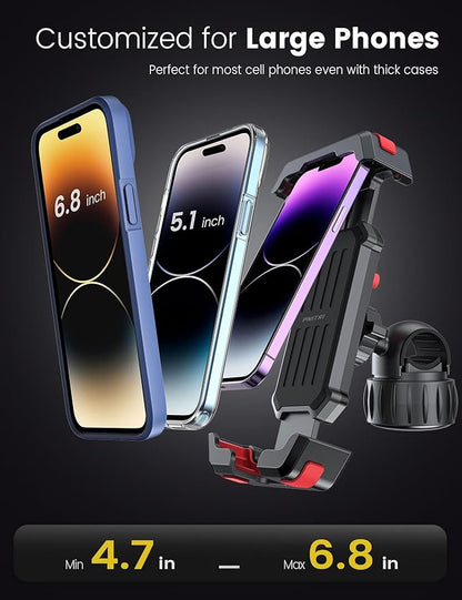 Pnitri 2 Pack Bike Phone Holder Mount [2025 Upgraded Gift Set]- Accesorios para Motos Stand, 3S Easy Install, Motorcycle Phone Mount Universal Handlebar, Bike Accessories for Adult