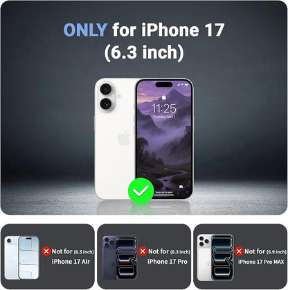 jaroco Magnetic for iPhone 17 Case, [Compatible with MagSafe][Military Grade Drop Protection][Heavy Duty Protection][Non-Slip][Shockproof] 2-Layer Durable Bumper Phone Case 6.3''-Dark Purple