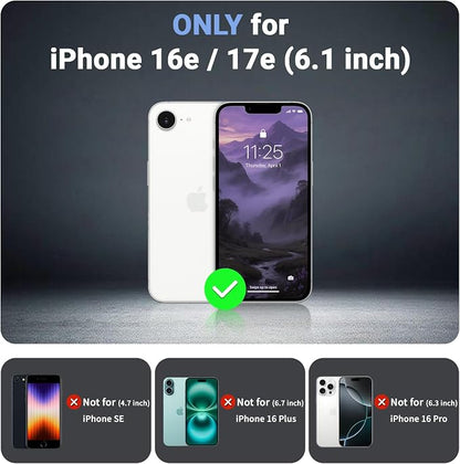 jaroco Magnetic for iPhone 17e Case& iPhone 16e Case, [Compatible with MagSafe][Military Grade Drop Protection][Heavy Duty Protection][Non-Slip][Shockproof] 2-Layer Bumper Phone Case 6.1''-Dark Purple