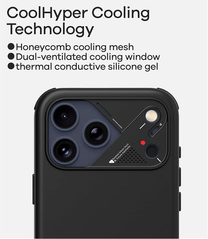 Aulumu A17 Vegan Leather CoolHyper iPhone 17 Pro Case | Camera Control | with Cooling Fins | Luxury Comfort | Compatible with MagSafe | Complete Wrap-Around - White