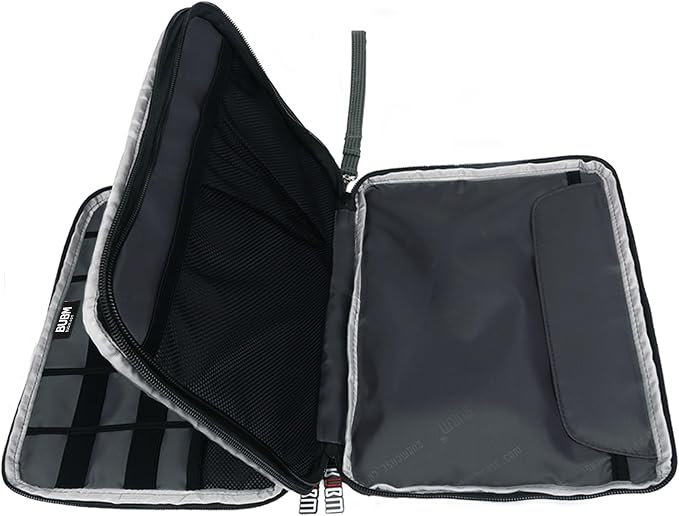 BUBM Double Layer Electronics Organizer, Travel Gadget Bag for Cables, Memory Cards, Flash Hard Drive and More, Fit for iPad or Tablet(up To 9.7")--Large, Blue | Travel Gadget Bag For Cables, Memory Cards, Flash Hard Drive and More, Fit For iPad or Tab...