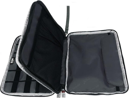 BUBM Double Layer Electronics Organizer/Travel Gadget Bag For Cables,Memory Cards,Flash Hard Drive and More,Fit For iPad Or Tablet(Up To 9.7")--Large, Black | Travel Gadget Bag For Cables, Memory Cards, Flash Hard Drive and More, Fit For iPad or Tablet...