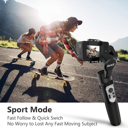 Gimbal Stabilizer for Smartphone, Selfie Stick Tripod with Face Tracking & 360°Rotation, Phone Tripod Stand with Remote, Phone Gimbal with Auto Inception for Vlogging