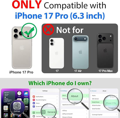 SPORTLINK for iPhone 17 Pro Case - IP68 Waterproof Military Protective Full Body Heavy Duty Shockproof 360 Sealed Dustproof with Camera Screen Protector Phone Cover for iPhone 17 Pro 6.3" Mag/Black