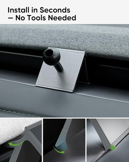 TEMAI MagSafe Phone Mount Dedicated for Tesla Model Y 2025 (Juniper) ONLY - No Damage Silicone - Fits iPhone 17 16 15 Pro Max - [Specifically for Center Vent Position]
