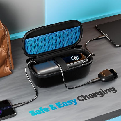 ProCase Hard Carrying Case for Anker 737 Power Bank 25000mAh 165W -Black | Zippered Travel Storage Organizer, Mesh Pocket for Cables & Accessories, Portable Charger Bag
