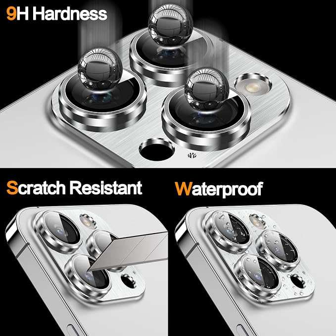 YWXTW Tempered Glass Camera Lens Protector for iPhone 14 Pro Max, 3D Full Coverage Protection, Night Circle Technology, Stronger Adsorption