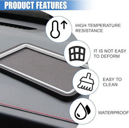 Car Dashboard Anti-Slip Grip Mat, Cell Phone Holder Gel Pad, Multifunctional Dashboard Sticky Pad, Universal Vehicle Interior Accessories for GPS, Keychains, Sunglasses (White)