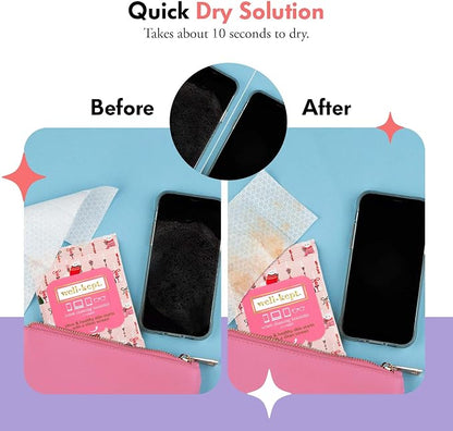 Well-Kept Tech & Lens Wipes - Eyeglass, Screen & Phone Cleaning, Multi-Surface, Lint-Free, Pre Moistened, Streak-Free & Non Scratching - Choupette, 6 Pack (90 Count)
