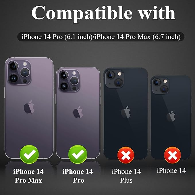 YWXTW Designed for iPhone 14 Pro Max Camera Lens Protector, for iPhone 14 Pro Camera Lens Protector, Individual Metal Anti Scratch HD Clear Case Friendly Tempered Glass Camera Cover, 1 Set