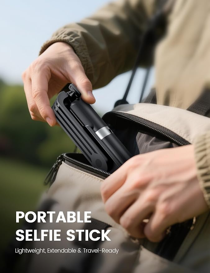 Selfie Stick Tripod with Remote, Extendable 360° Rotatable Selfie Stick, 41.7" Phone Tripod Stand for Cell Phone Filming Compatible with iPhone Samsung Android Smartphone Gopro
