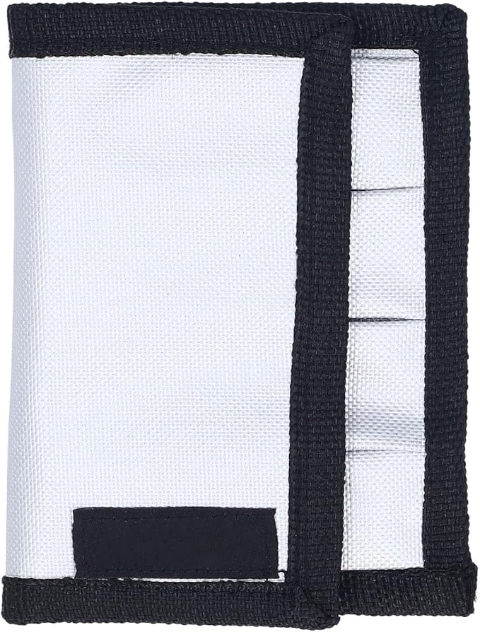 Fafeicy Battery Pouch, Battery Bag Holder Organizer with Hook and Loop Fasteners, for 4 Batteries Compact Oxford Fabric Belt Loop