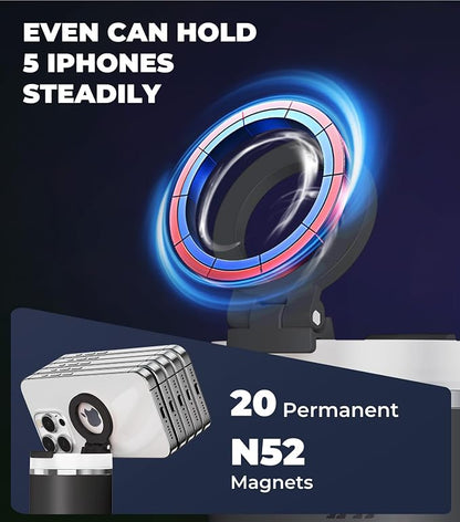for Stanley Cup Phone Holder with Magnetic Phone Holder for Quencher H2.0 FlowState Tumbler Foldable Stand Water Bottle for Stanley Cup Accessories Hands Free for All Phones Cases