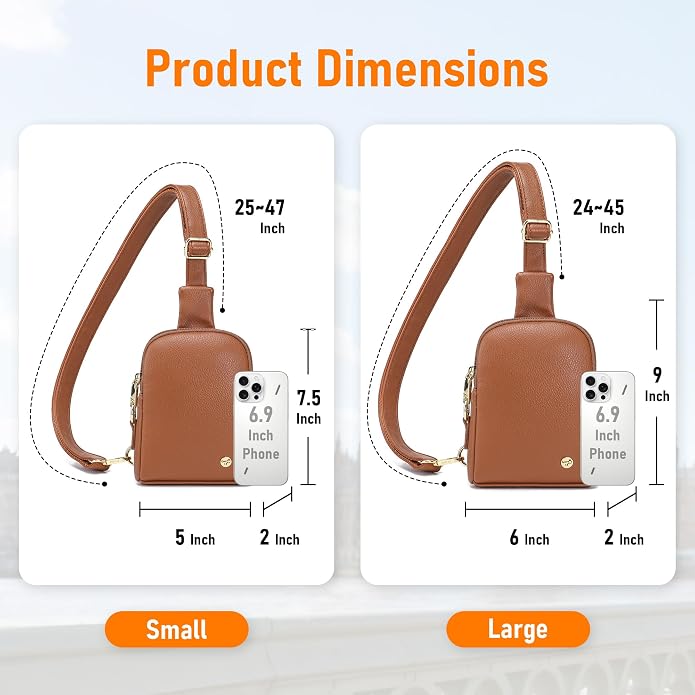 INICAT Small Sling Bag for Women Everyday & Travel Crossbody Bags Lightweight Cross Body Purses Vegan Leather