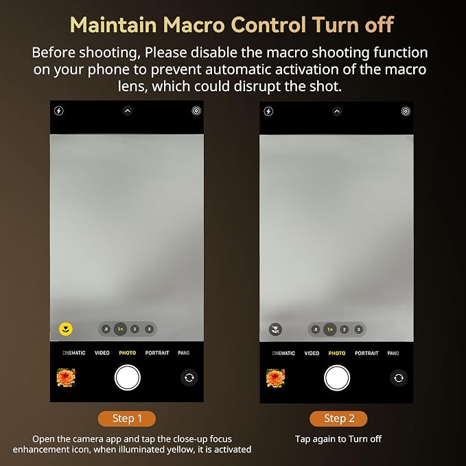 SMALLRIG 75mm HD Master Macro Lens, T-Mount Lens for iPhone, for Samsung, for Huawei, for Xiaomi, Macro Photography Phone Camera Lens Attachment - 4588