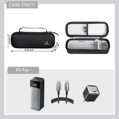 Tourmate Hard Storage Case for Anker 737 Power Bank (PowerCore 24K) / 715 Charger (Nano II 65W) Combo,Travel Case for Prime Power Bank 20,100mAh—27,650mAh（Case Only）(Black Case Only)