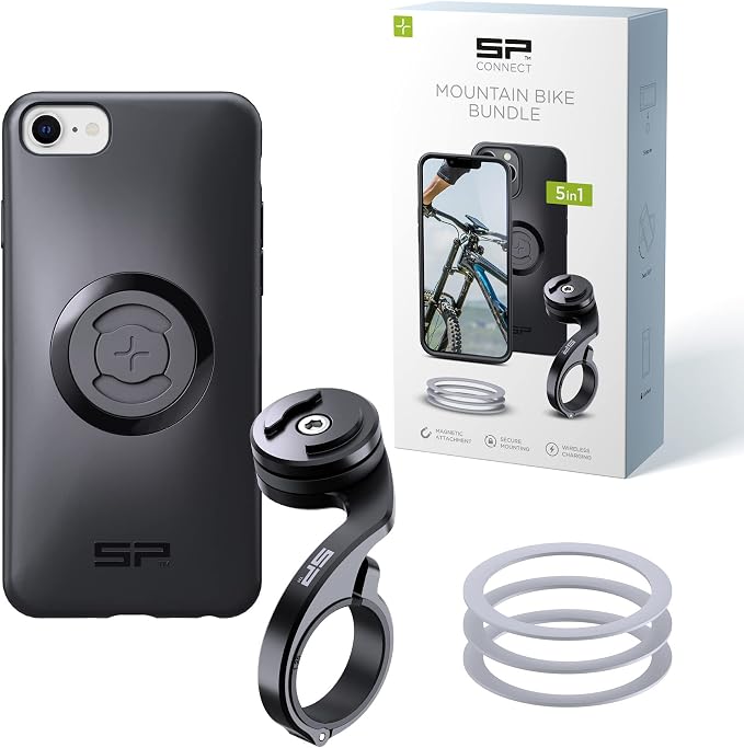SP CONNECT Mountain Bike Bundle | SPC+ | Compatible with iPhone SE/8/7/6S/6 | Mountain Bike Phone Holder | Bike Phone Mount | Bicycle Accessories and Bike Phone Holder | Cell Phone Holder