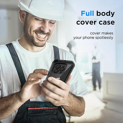 Lanenas for iPhone 14 Pro Max Case, 14 Pro Max Waterproof Case with Built-in Screen Protector, Full Body Heavy Duty Phone Case Dustproof Shockproof Case Cover for iPhone 14 Pro Max 6.7inch Black