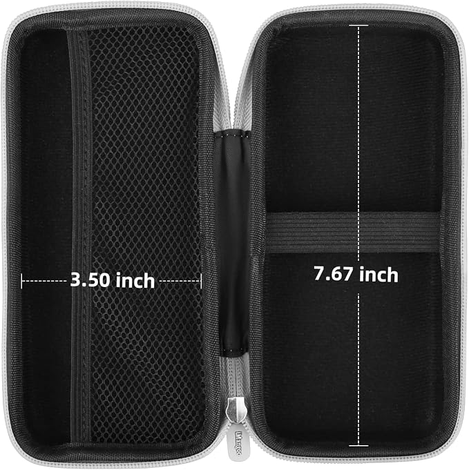 iMangoo Travel Essential Electronics Organizer Pouch Charger Case Shockproof Dual Zipper Power Bank Cables Tech Accessories Purse, Men & Women Travel Must Have Storage Bag, 8.5x4.5x2 inch Silver