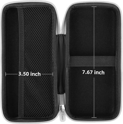 iMangoo Travel Essential Electronics Organizer Pouch Charger Case Shockproof Dual Zipper Power Bank Cables Tech Accessories Purse, Men & Women Travel Must Have Storage Bag, 8.5x4.5x2 inch Silver