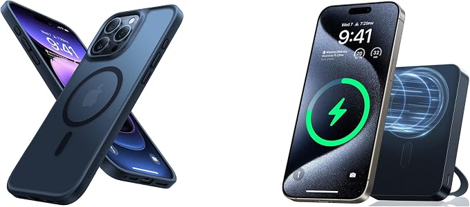 TORRAS Ostand 10,000mAh QI2 Magnetic Battery Pack with Stand & Magnetic Case — Buy Together to Save 15%