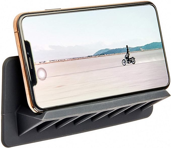 TOOLETRIES The Jack Shower Phone Holder - Designed for Shower Bath or Bathroom Mirror. Holds Any Phone Tablet ipad no-Residue Adhesive Grip to Shiny Surfaces (Charcoal)