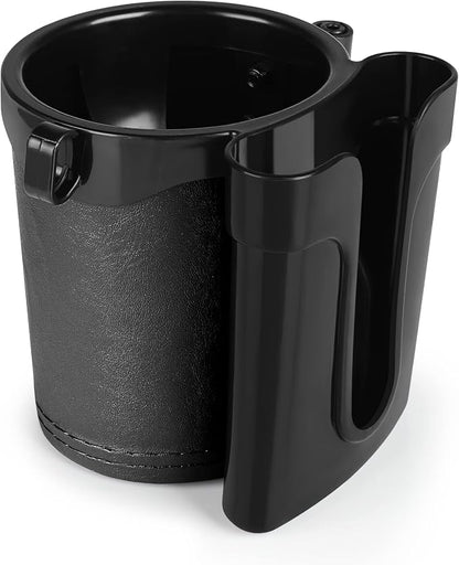 Accmor 3-in-1 Bike Cup Holder with Cell Phone Keys Holder, Bike Water Bottle Holders, Universal Bar Drink Cup Can Holder for Bicycles, Motorcycles, Scooters, Black, 2 Pack
