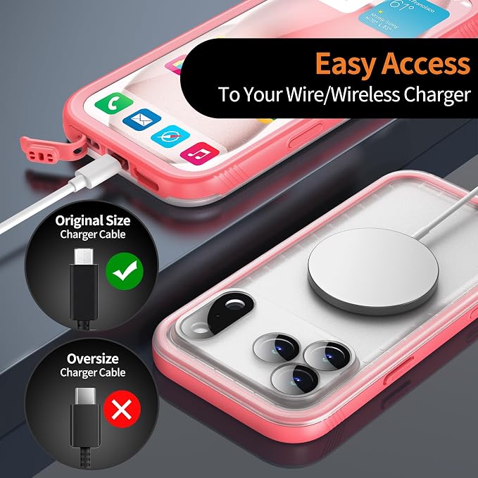 Cozycase TOP Waterproof Case for iPhone 17 Pro Max - Military Heavy Duty 360 Shockproof Full Body with Screen Camera Protector Double IP68 Water Dust Drop Proof Hard Rugged 17PM Front Back Slim Cover