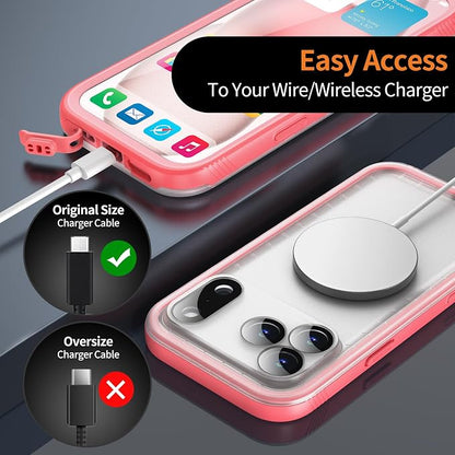 Cozycase TOP Waterproof Case for iPhone 17 Pro Max - Military Heavy Duty 360 Shockproof Full Body with Screen Camera Protector Double IP68 Water Dust Drop Proof Hard Rugged 17PM Front Back Slim Cover