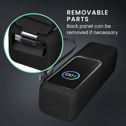 kwmobile Case Compatible with Anker Power Bank 25000mAh (A1695H11) - Portable Powerbank Cover - External Battery Charger Bag, Shockproof - Black