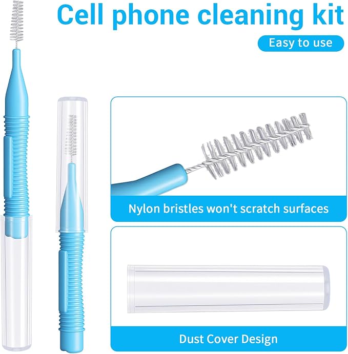 10 Pcs Charging Port Cleaner Phone Port Cleaner USB C Ports Cleaning Tool Anti-Clogging Phone Mini Brushes Phones Speaker Cleaners for Speaker and Receiver Tablet Camera Etc
