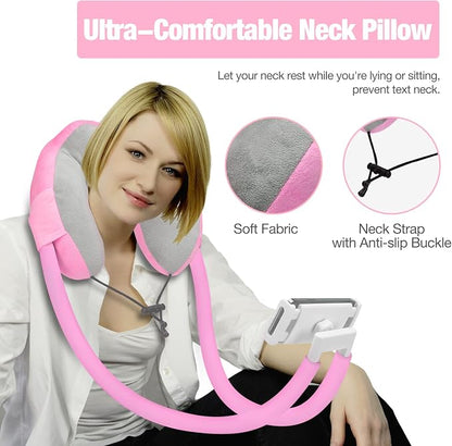 MoKo Neck Phone Holder, Lazy Gooseneck Phone Pillow Holder Bracket, 360° Rotate Phone Tablet Stand for 4"-11" Device, fits iPhone 17/17 Air/17 Pro/17 Pro Max, iPhone 16/Pro/Pro Max/Plus, iPhone 15/Pro