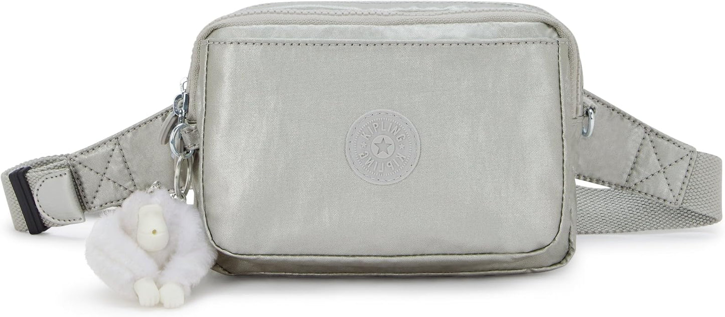 Kipling Women’s Abanu Multi Crossbody Bag, Lightweight, Adjustable Nylon Waist Pack with Multi-Compartment Zip Pockets