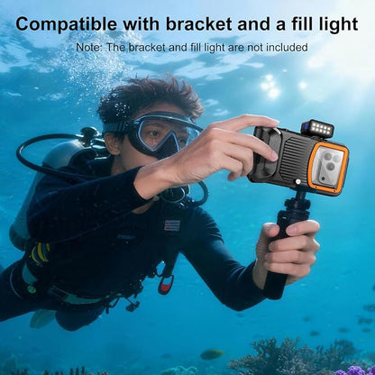 Beasyjoy Waterproof Phone Case for Snorkeling, [50ft/15m] Underwater Diving Case for iPhone 17/16/15/14/13/12/11 Pro Max Plus, Professional Scuba Photo Video Cover for Beach Vacation Water Sport Black