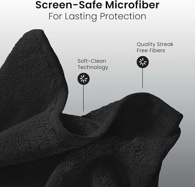 Electronic Wipes Screen Cleaner Streak-Free [2 Pack x40] Computer Screen Wipes, TV Screen Cleaner Wipes, Monitor Wipes for Smart TV, Laptop, iPhone, ipad and more - [Microfiber Cloth + 80 Wipes]