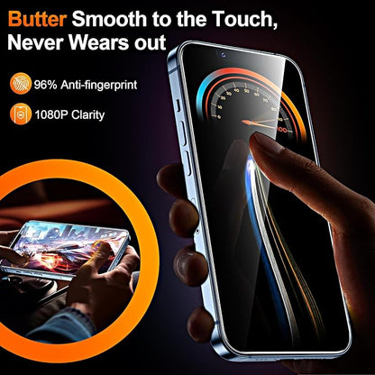 3 Pack for iPhone 12 Pro Max Screen Protector 6.7 Inch, Auto Dust Removal, 9H Hardness, Anti-Fingerprint, HD Clear Tempered Glas with Auto Alignment Kit