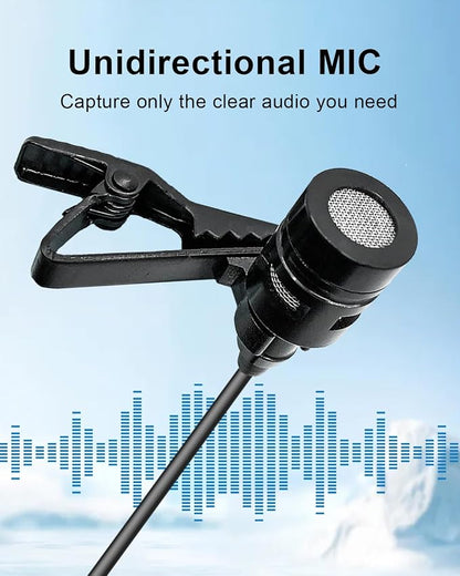Lavalier Lapel Microphone Compatible with Shure KCX, PGX, BLX, SLX, GLX, ULX, QLX, FP, L1, LX1, SC1, U1, UC1, UT1, T1 Wireless Transmitter Unidirectional Condenser Mic (Mini XLR TA4F 4 Pin Plug)