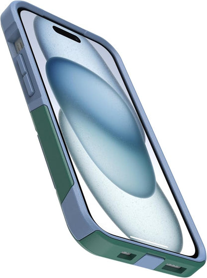 OtterBox iPhone 17e, iPhone 16e, iPhone 15, iPhone 14, & iPhone 13 Commuter Series Case - Regal Bay (Green & Blue) - Slim & Tough - Pocket-Friendly - with Port Protection