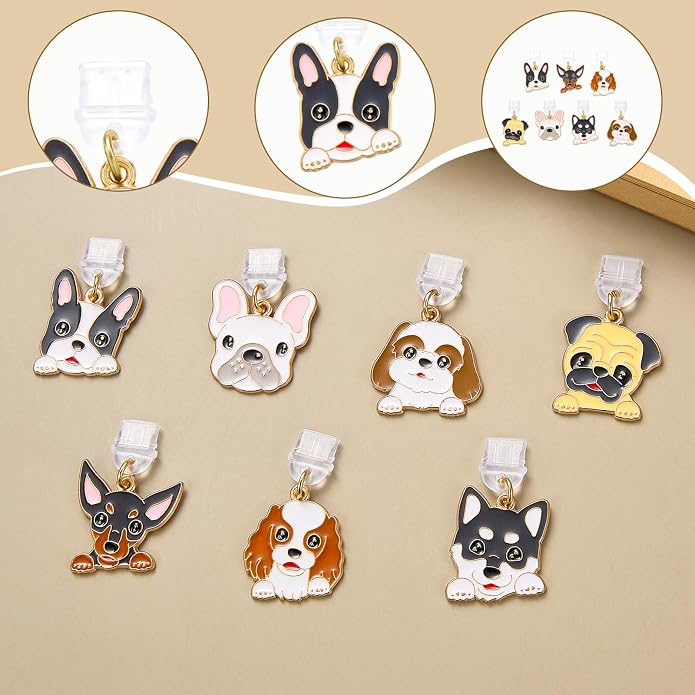 7-10Pcs Dust Plug Charm Type C with Alloy Pendants Cute Cell Phone Charms for Most Type C Phone,Readers Device